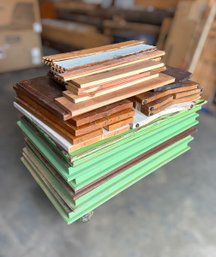 Group Of 1930s Table Tops & Oak Table Bases