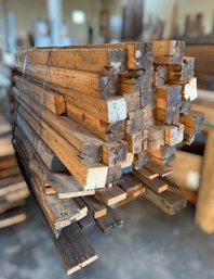 Mixed Grouping Of Resawn 5x5 Heart Pine & 250 Year Old Wall Board Planks