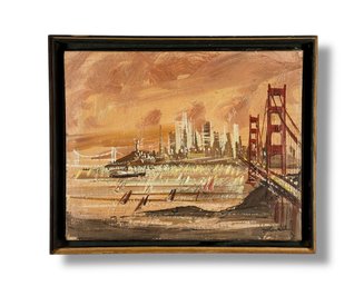 1960 San Francisco Expressionist Oil On Canvas