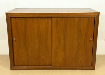 Mid-Century Walnut 2-Door Cabinet
