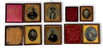 (6) 19th C. Male Figure 'Tintype' Photographs