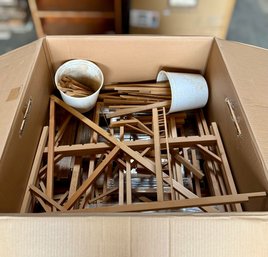 Large Box Of 250-300 Year Old Resawn Chestnut & White Pine Kit Wood