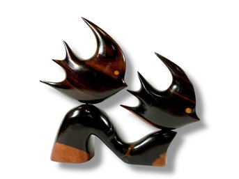 Hand Carved Rosewood Fish Sculpture