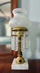 Brass & Marble 'Astral' Electric Lamp (A)