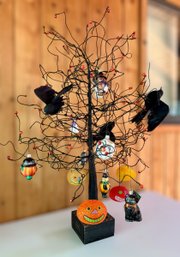 Decorative Halloween Tree & Ornaments