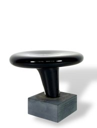 Vintage Amethyst Blown Glass Sculpture On Slate Base