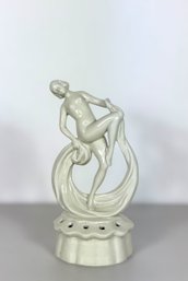 Art Deco Nude Dancer Flower Frog
