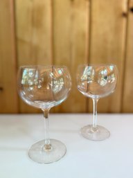 Pair Of Crystal Wine Glasses