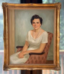 1965 Dorothy Quest Original Oil On Canvas Portrait