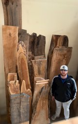 Mixed Grouping Of Live Edge - Cherry, Spalted Maple, Pine, Locust & Cedar