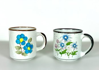 Pair Of Japanese Stoneware Mugs