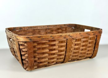 Primitive Hand Woven Chore Basket