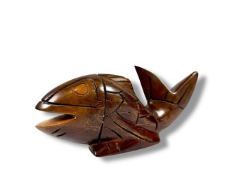 Hand Carved Wooden Koi Fish