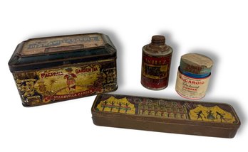 Grouping Of (4) Antique Tins