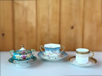 Lot Of Limoges Tea Cups & Saucers
