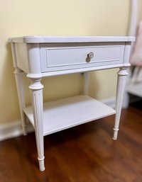 Wooden Painted 1-Drawer Side Table