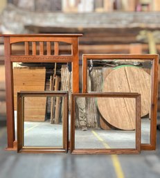 (4) Wooden Mirrors