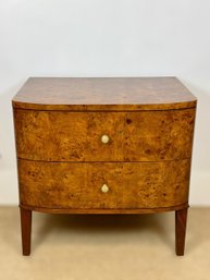 2-Drawer Burlwood Nightstand (A)