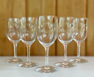 Set Of (5) Crystal Wine Glasses