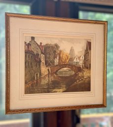 Alfred Van Neste (1874-1969) Framed Lithograph