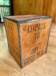 1977 Tea Shipping Crate 'Side Table' From India