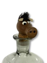 Vintage Teak Liquor Bottle Stopper