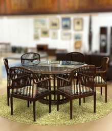(6) Stendig 'Andover' Chairs & Glass Top Table