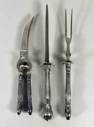 Antique Sterling Silver Carving Set