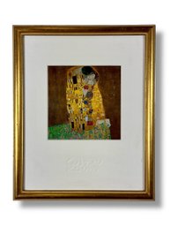 Framed Gustav Klimt 'The Kiss' Print With Embossed Mat