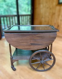 1920s Traditional Mahogany Tea Cart