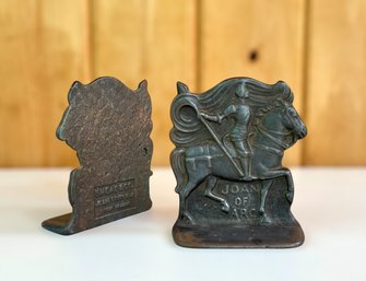 Snead & Co. 'Joan Of Arc' Cast Iron Bookends