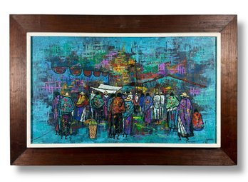 Original Expressionist Oil On Canvas Painting - Signed 'Gomez'