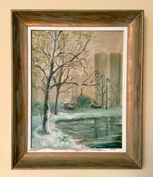 1955 Marian Murphy Oil On Board Of NYC