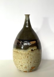 Large Mid-Century Drip Glaze Stoneware Pottery