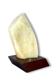 Stone Sculpture On Teak Base