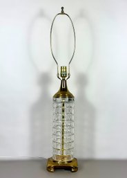 Cut Crystal & Brass Table Lamp