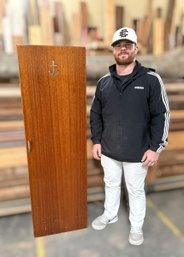 Vintage Solid Teak Door Off Of A Boat