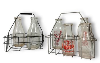 1950s Milk Bottles & Carriers