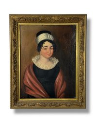 19th C. Oil On Board Portrait
