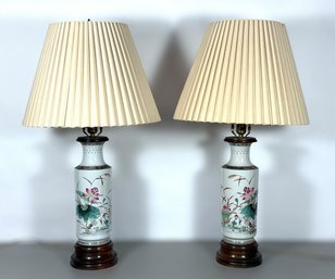 A Pair Of Chinese Porcelain Table Lamps