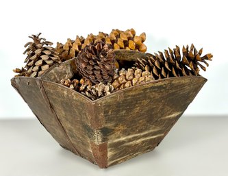 Antique Wooden Harvest Basket