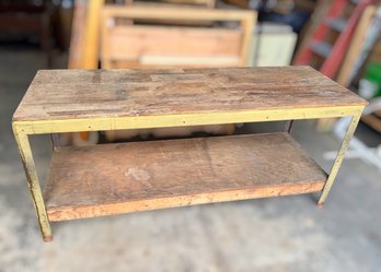 Vintage Steel Frame Work Bench
