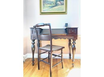 1900s Secretary Desk & Rush Chair