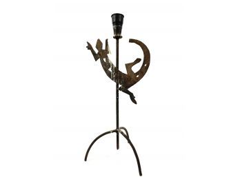 Wrought Iron Lizard Candelabra