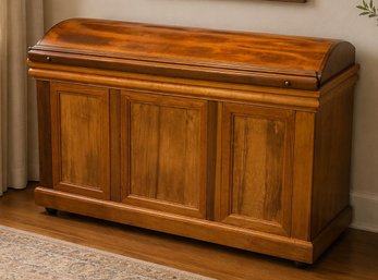 Solid Cedar Chest With Raised Panels Dome Top On Casters