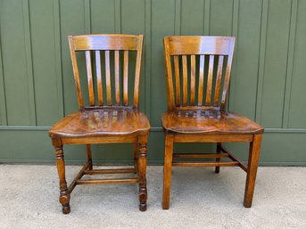 Mission Style Slat Back Chairs