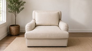 Restoration Hardware English Classic Roll Arm Swivel Chair (Retail $2,500)