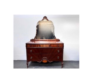 Dresser And Mirror 1930's Deco Style