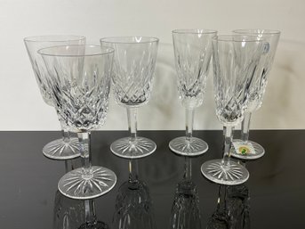 Six Waterford Lismore Glasses