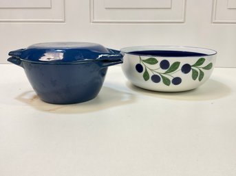 Dansk And Vintagevintage Copco Cast-iron Covered Casserole Dish